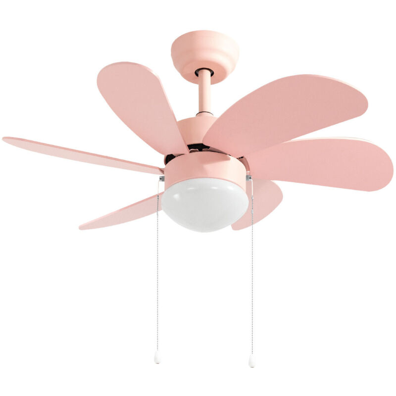 Ventilateur de plafond Larde 2xE27 Ø82 6 pales DC Rose