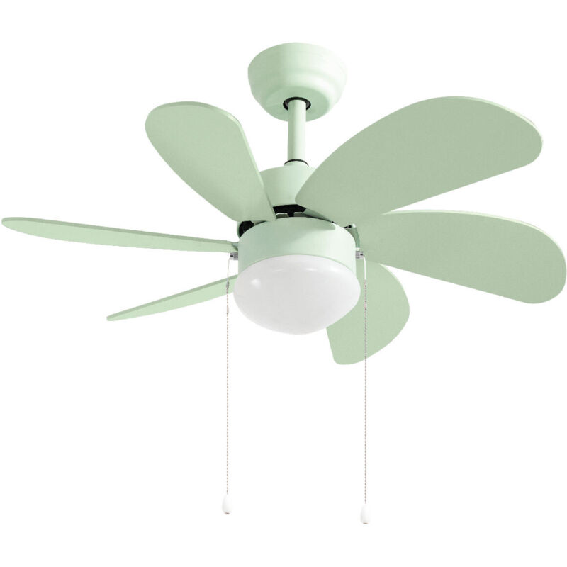 GSC - Ventilateur de plafond Larde 2xE27 Ø82 6 pales dc Vert