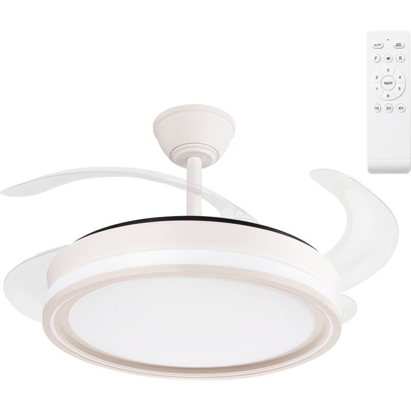 Greenice - Ventilateur de plafond led 59W 5900LM cct dc Ultra silencieux avec télécommande Fonction été-hiver