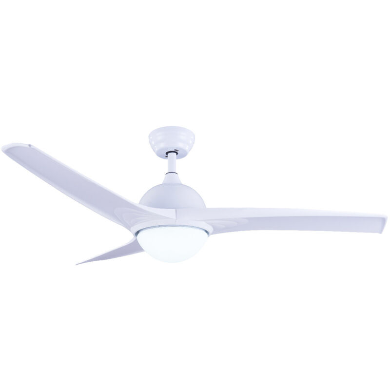 Techbrey - Ventilateur de Plafond Silencieux Aran Blanc 107cm Moteur dc WiFi Blanc