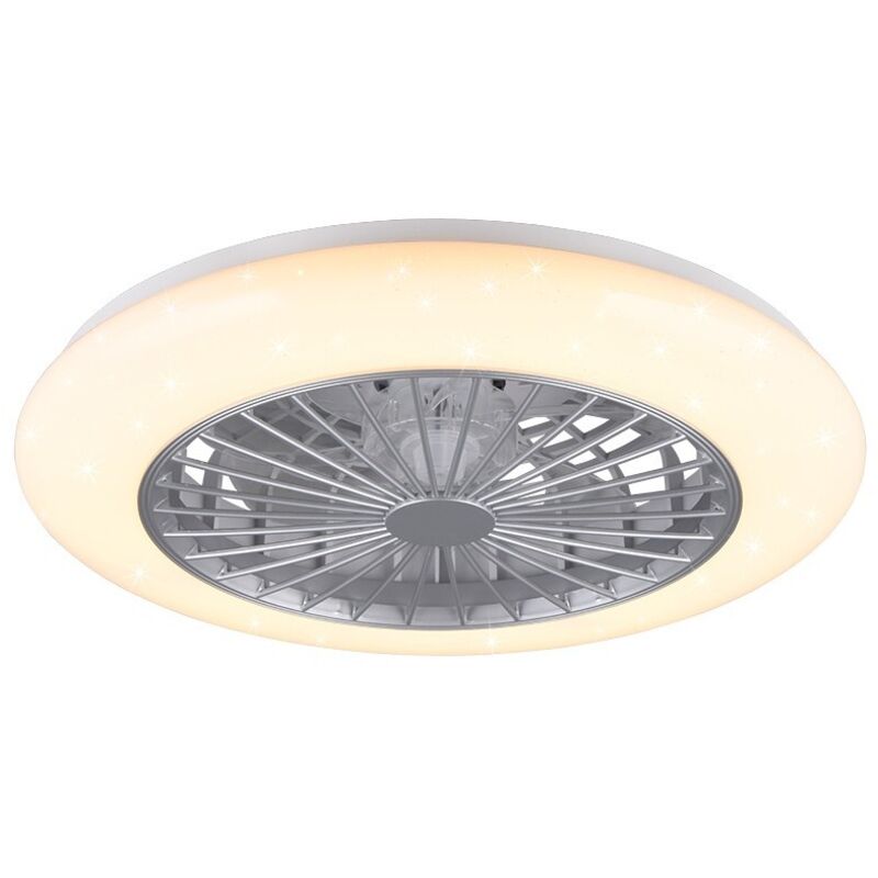 REALITY Leuchten LED Deckenleuchte "Stralsund Deckenventilator" LED-Board 1 Stk. warmweiß - kaltweiß Deckenlampe, Ventilator, Fernbedienung, Ventilator getrennt schaltbar