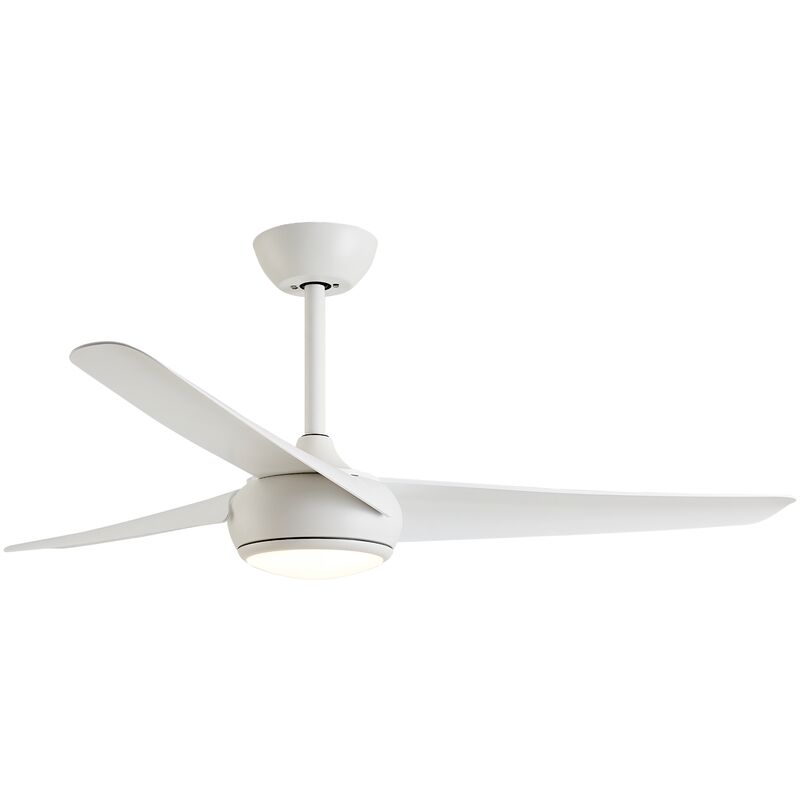 Sulion - Ventilateur de plafond moteur dc 132cm led 24W cct dim Blanc