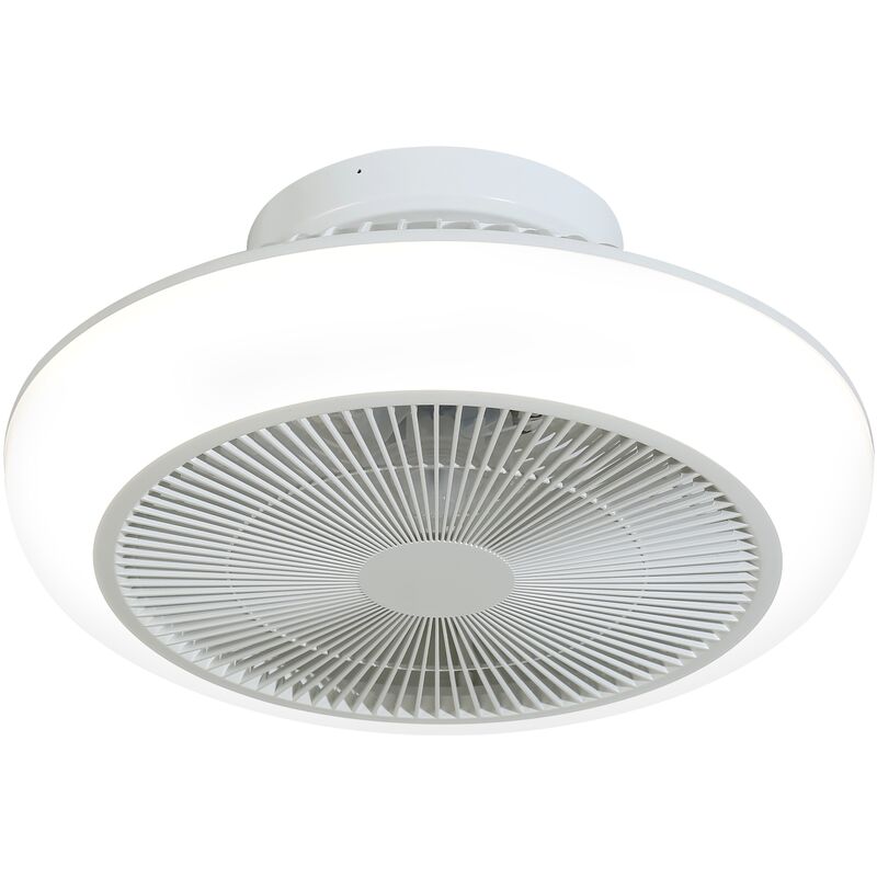 Sulion - Ventilateur de plafond moteur dc 46cm led 44W cct dim Blanc
