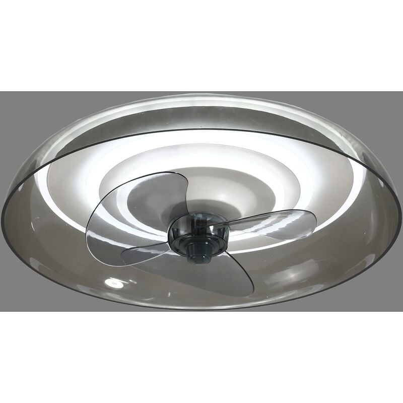 Sulion - Ventilateur de Plafond moteur dc 50cm led 34W cct dim Gris
