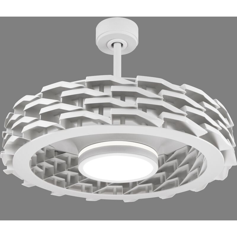 Sulion - Ventilateur de Plafond Moteur dc 73cm led 36W dim 3CCT Blanc IoT Rubik