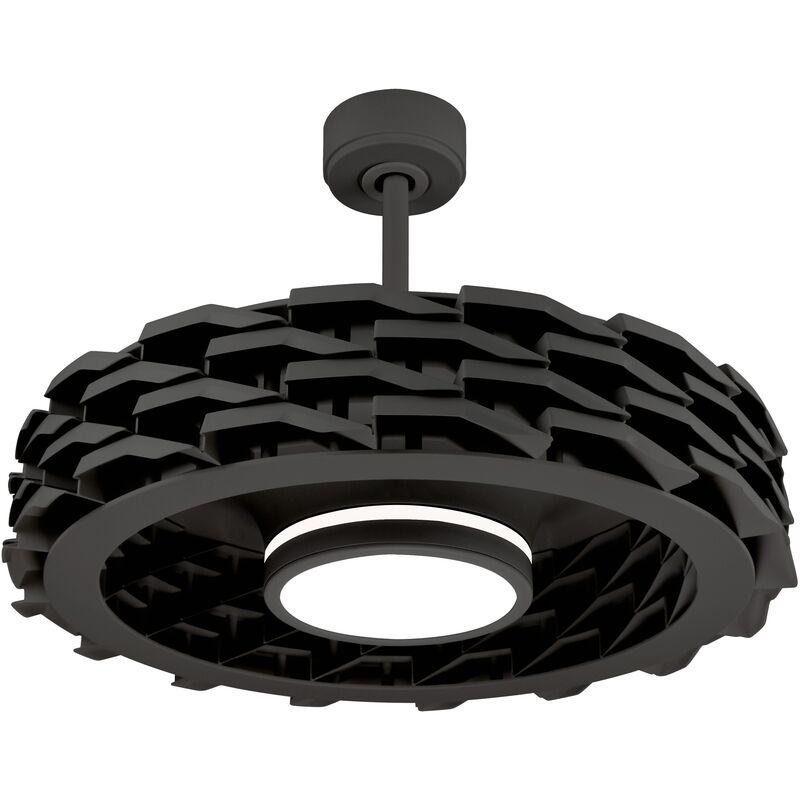 Sulion - Ventilateur de Plafond Moteur dc 73cm led 36W dim 3CCT Noir IoT Rubik