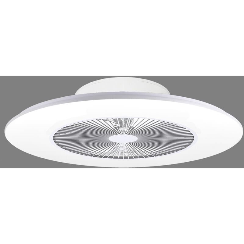 Sulion - Ventilateur de Plafond Moteur dc 80cm led 50W cct dim Haut-Parleurs Blanc