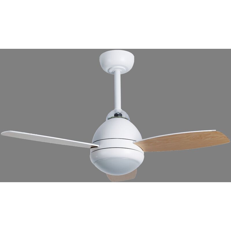 Sulion - Ventilateur de Plafond Moteur dc 92cm led 24W 3CCT dim Blanc avec Projecteur Veilleuse