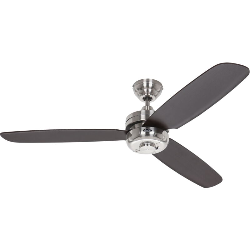 Certeo - Ventilateur de plafond Night Flight Chrome / Wenge