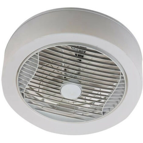 Ventilateur de Plafond - Plafonnier AIR-LIGHT CROWN -  blanc Ø40cm 95W avec couronne d'éclairage LED