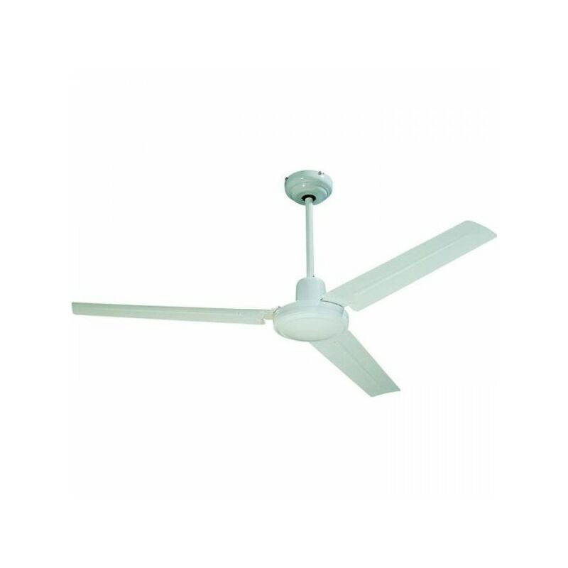 Farelek - Ventilateur de Plafond - Plafonnier seychelles ø 122 cm - réversible - 3 pales métal laquées blanc - 112416