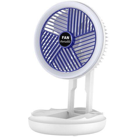 Ventilateur de plafond pliable 1200/2400 mAh, ventilateur de bureau, ventilateur de camping avec lumière pour dortoir - Style lampe