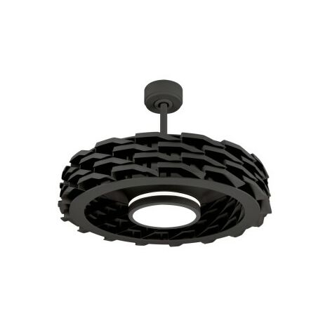SULION Ventilateur de Plafond Moteur DC 73cm LED 36W DIM 3CCT Noir IoT Rubik