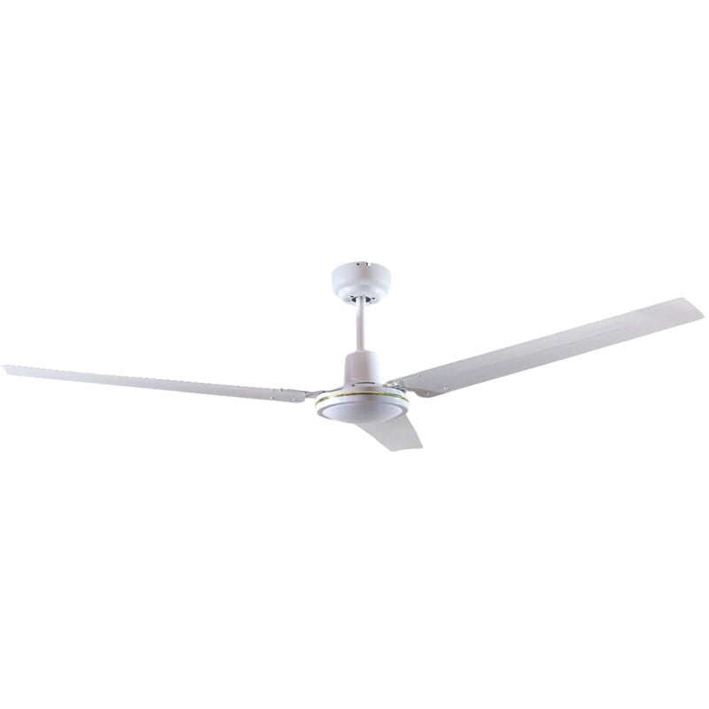 GSC - Ventilateur de plafond blanc Saltok ø 132cm avec commande murale