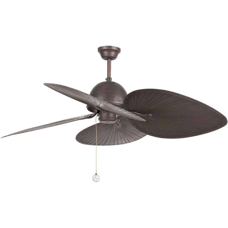 FARO BARCELONA Faro Ventilateur Cuba 132cm Brun Weng&eacute;