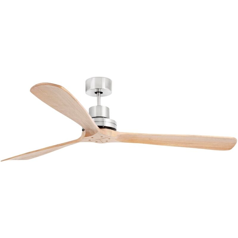 Faro Barcelona - Ventilateur de plafond sans lumière nickel mat/pin ø 168 cm lantau-g dc 33504DC