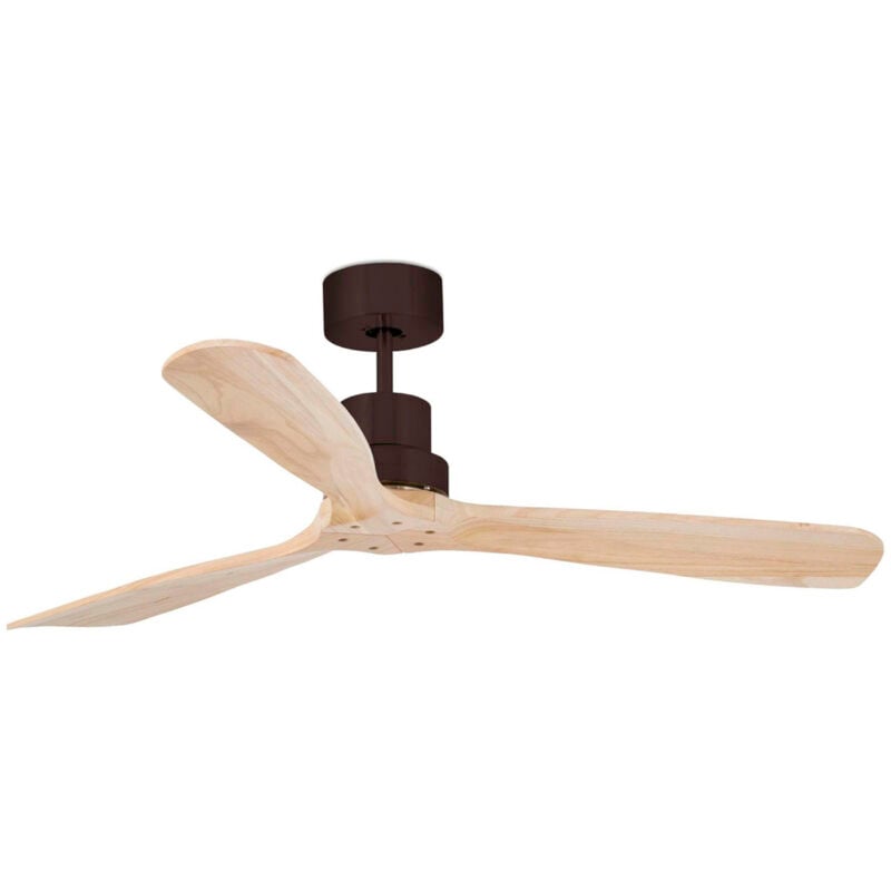 Faro Barcelona - Ventilateur de plafond sans lumière brun/pin ø 132 cm lantau dc 33562DC