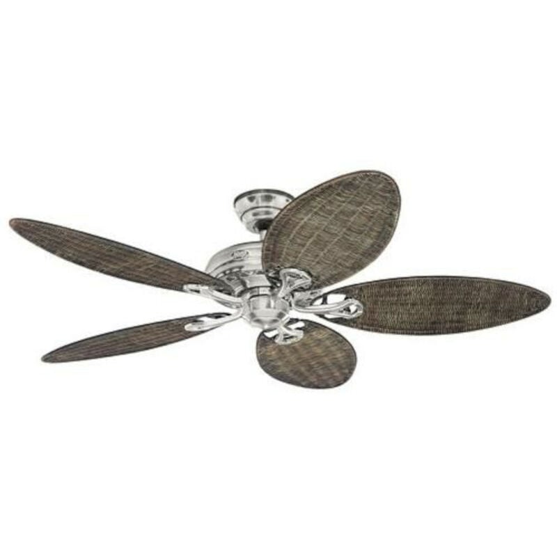 Hunter Fans - Ventilateur de plafond Savoy Nickel brossé / Osier