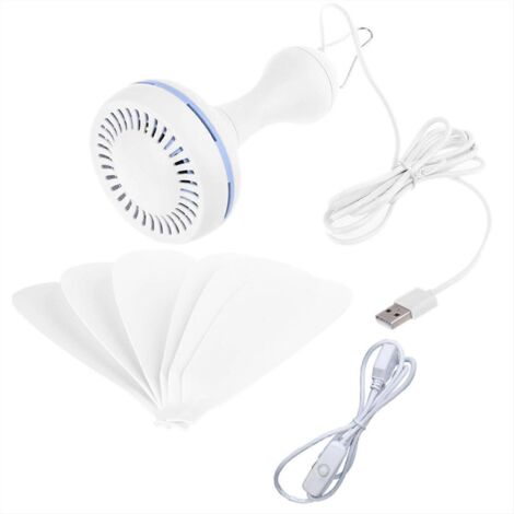 Ventilateur de Plafond Silencieux 6 Pales USB pour Tente et Gazebo, Ventilation à Vitesse Unique