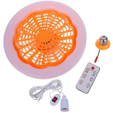 Ventilateur de plafond silencieux avec télécommande, lampe et vitesse de ventilation réglables.