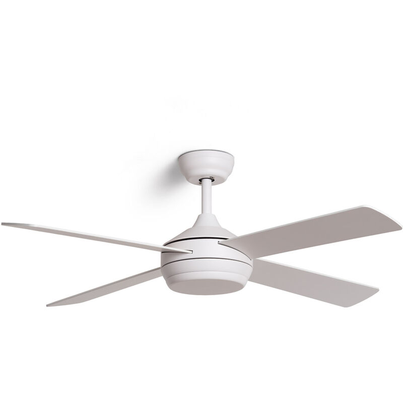 Ventilateur de plafond Silencieux Blanc Navy 132cm Moteur dc Blanc Télécommande Sans lumière Oui