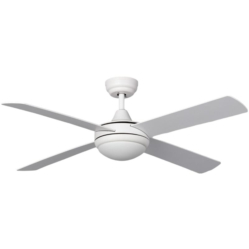 Ventilateur de plafond Silencieux Blanc Navy 132cm Moteur dc Blanc Télécommande Avec lumière Oui