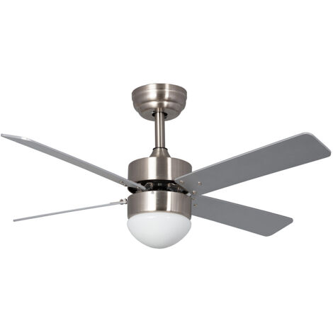 TECHBREY Ventilateur de Plafond Silencieux Cygnus Niquel 107cm Moteur DC Argent