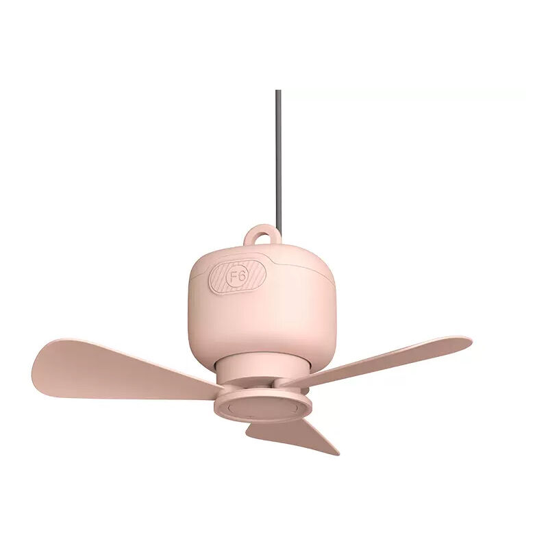 Tonchean - Ventilateur de plafond silencieux de petit diamètre, super énergie éolienne, ventilateur de plafond usb à trois vitesses, blanc, rose,