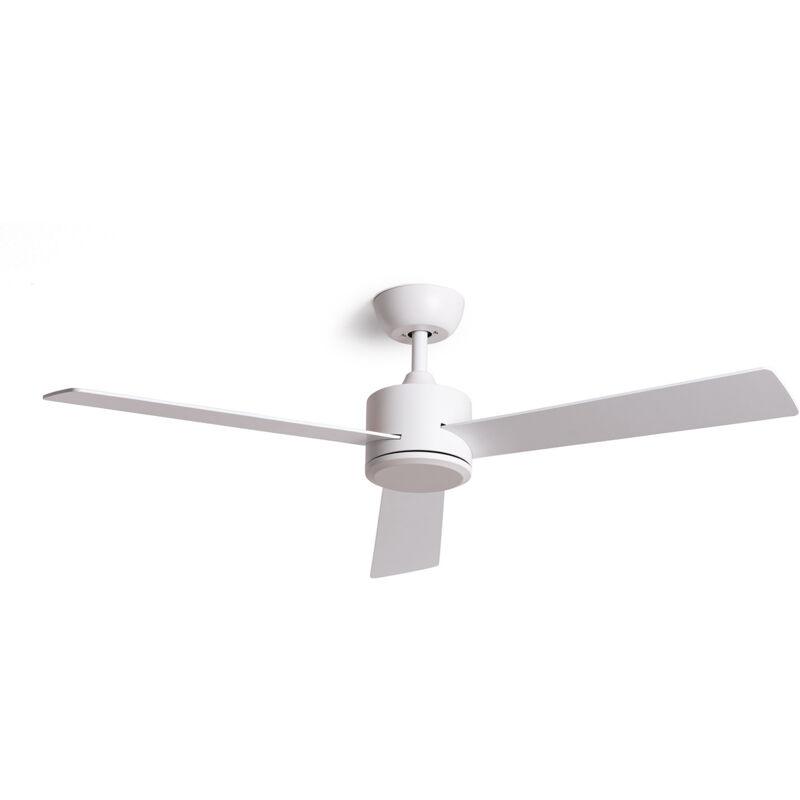 Techbrey - Ventilateur de Plafond Silencieux Fleves 132cm Motor dc Blanc Télécommande Sans lumière Non Blanc