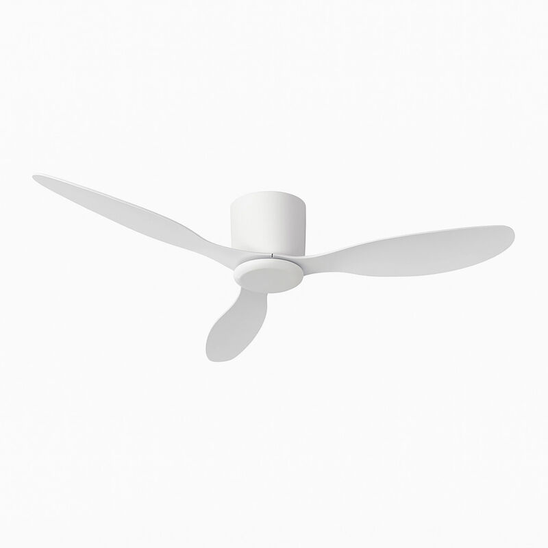 Efectoled - Ventilateur de Plafond Silencieux Weimar Blanc 132cm Moteur dc Télécommande Sans lumière
