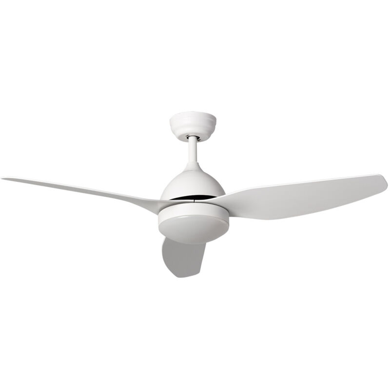 Efectoled - Ventilateur de Plafond Silencieux Woolworth Blanc 127cm Moteur dc Télécommande Avec lumière