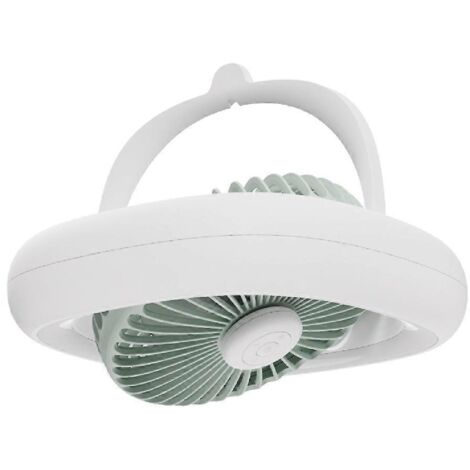 Ventilateur de plafond suspendu avec télécommande 4000 mAh et lampe LED intégrée pour bureau, lit ou chambre d'étudiant