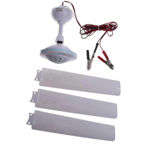 Ventilateur de plafond suspendu DC12V avec câble de 2,8 m pour camping-cars, voitures et tentes d'extérieur - 70 cm