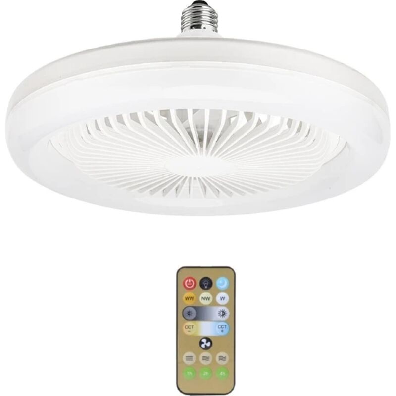Lifcausal - Ventilateur de plafond Talent 30 w avec lumières intégrées E27 Éclairage de plafond à distance Chambre à coucher Salon Interrupteur