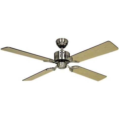 Ventilateur de plafond TELESTO 132 cm Chrome brossé sans commande