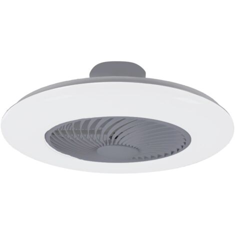Ventilateur de plafond type plafonnier avec lumière LED blanche