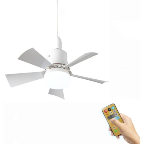 Ventilateur de plafond ultra silencieux 30 W, LED à intensité variable, 3 températures de couleur, 3 vitesses, minuterie, blanc