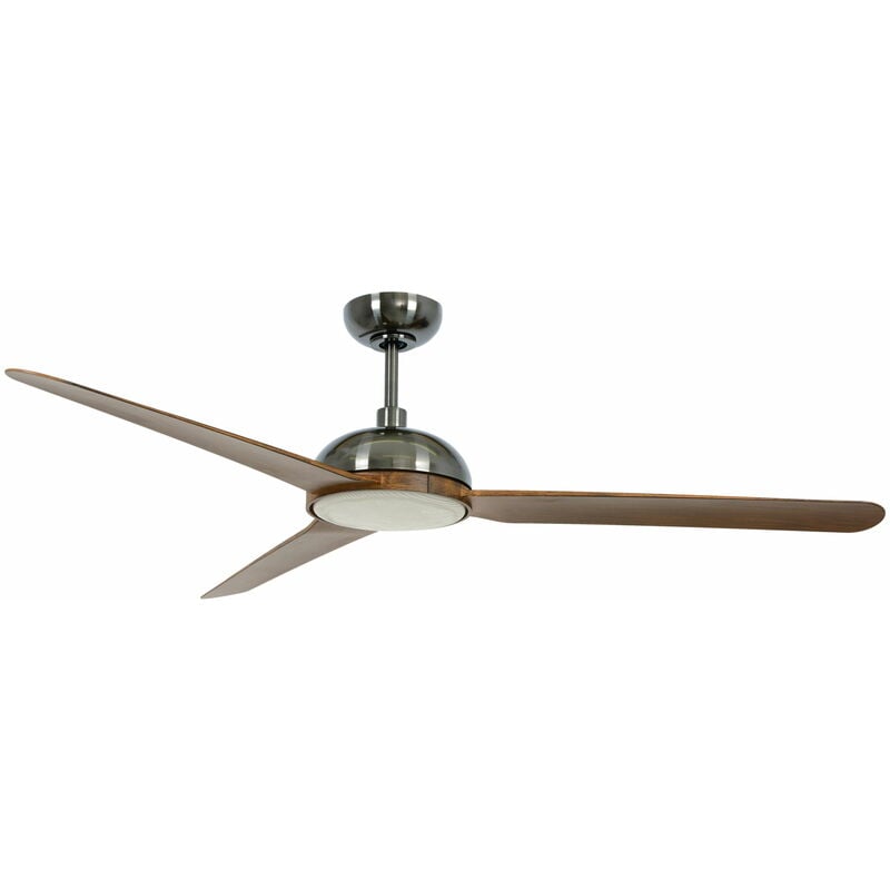 Ventilateur de plafond DC Unione Nickel 142 cm avec LED