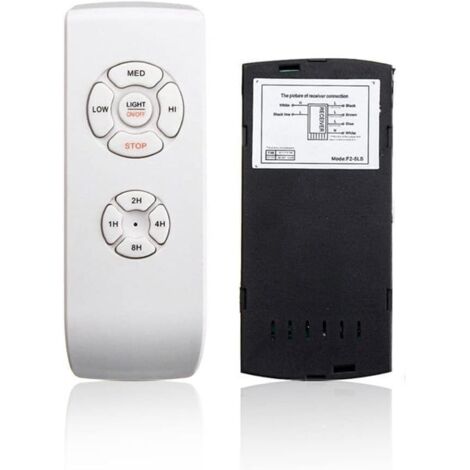 Ventilateur de plafond universel avec télécommande 110 V/220 V Kit de distribution sans fil pour maison/bureau/hôtel/lub Blanc