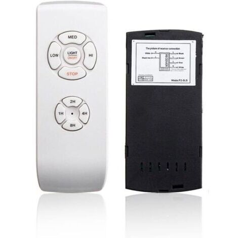 Ventilateur de plafond universel avec télécommande 110 V/220 V Kit de distribution sans fil pour maison/bureau/hôtel/lub Blanc