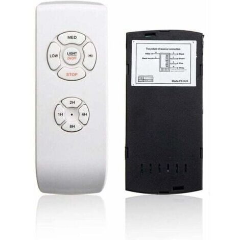 Ventilateur de plafond universel avec télécommande 110 V/220 V Kit de distribution sans fil pour maison/bureau/hôtel/lub Blanc