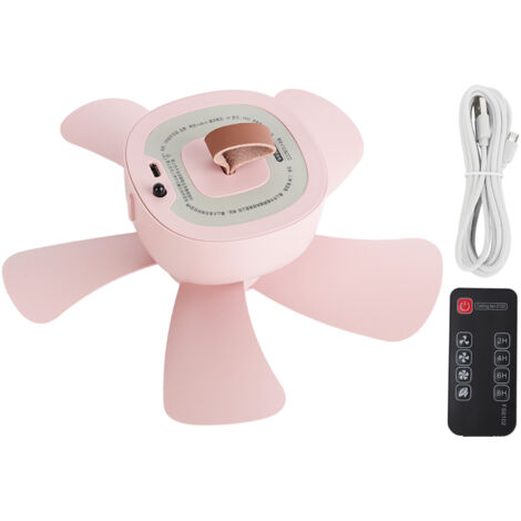 Ventilateur de Plafond USB Portable avec Télécommande, Mini Ventilateur Suspendu pour Camping et Canopée