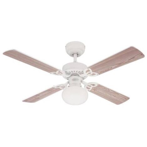 Ventilateur de plafond Vegas Blanc avec éclairage