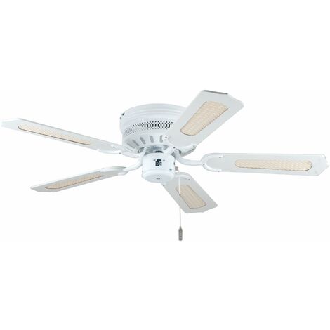 Ventilateur de plafond White Liane 132 cm avec tirette
