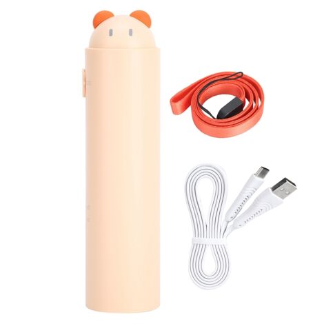 Ventilateur de Poche Mini Téléscopique avec Batterie Portable et Charge USB pour Bureau Maison DC5V Beige