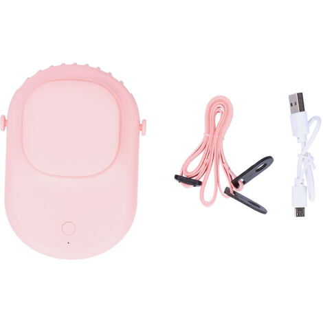 Ventilateur de Poche Portable Silencieux - Mini Ventilateur Suspendu pour Maison, Bureau et Extérieur - Rose