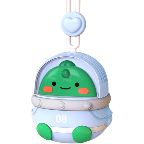 Ventilateur de Poche Rechargeable USB - Mignon en Forme d'Animal - 3 Vitesses - Vert