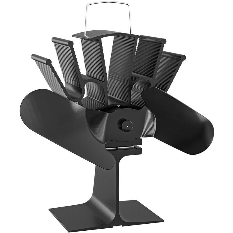 Ventilateur de poêle à bois – 2 Hélices – 1100 tr/min – 70-350 °c – Autoalimentation thermique par Chaleur Sans courant – Distribution homogène de