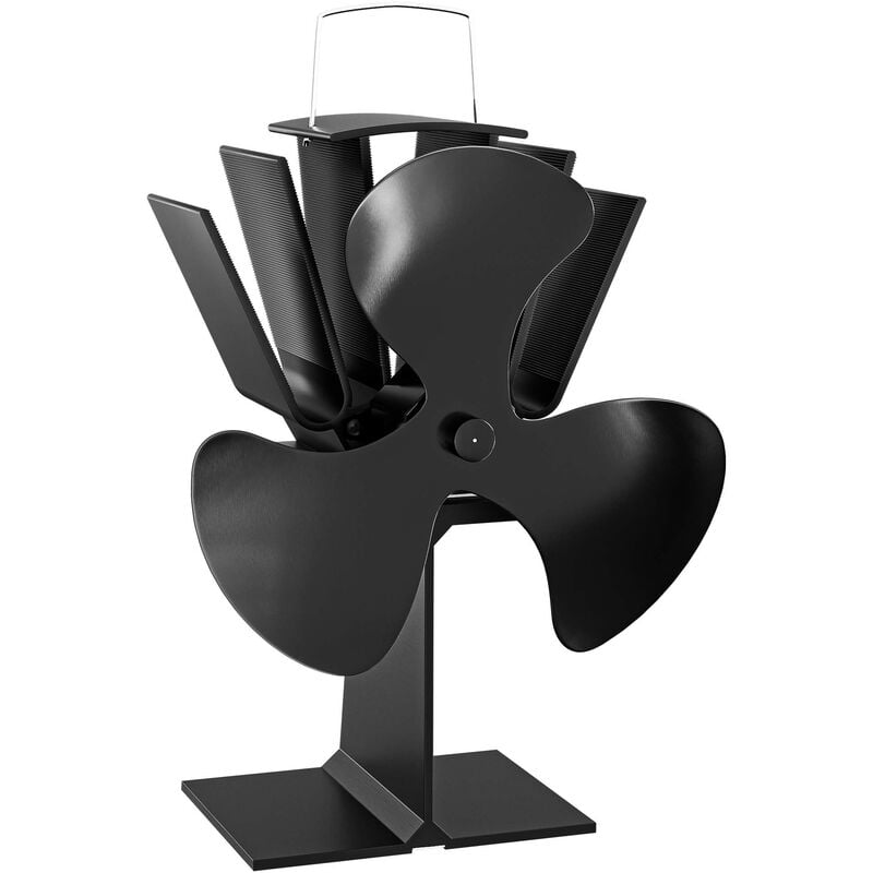 Ventilateur de poêle à bois – 3 Pales – 1100 tr/min – 70-350 °c – Autoalimentation thermique par Chaleur Sans courant – Distribution homogène de