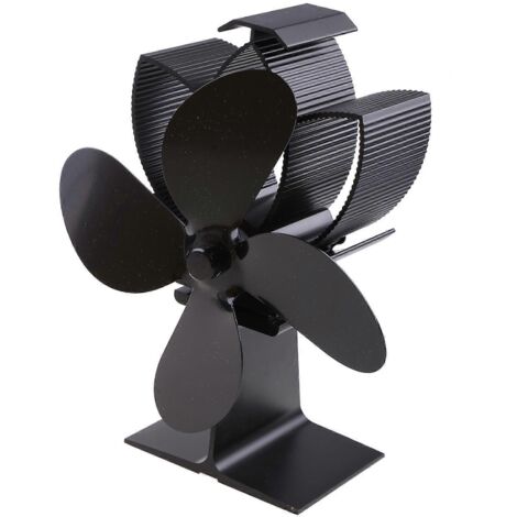 Ventilateur de Poêle à Bois 4 Pales Économe en Énergie pour Cheminée et Insert, Distribution de Chaleur Efficace